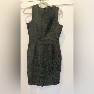 Luxology Olive Green Lace Mini Dress